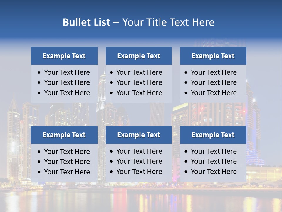 Emirates Cityscape Dubai PowerPoint Template