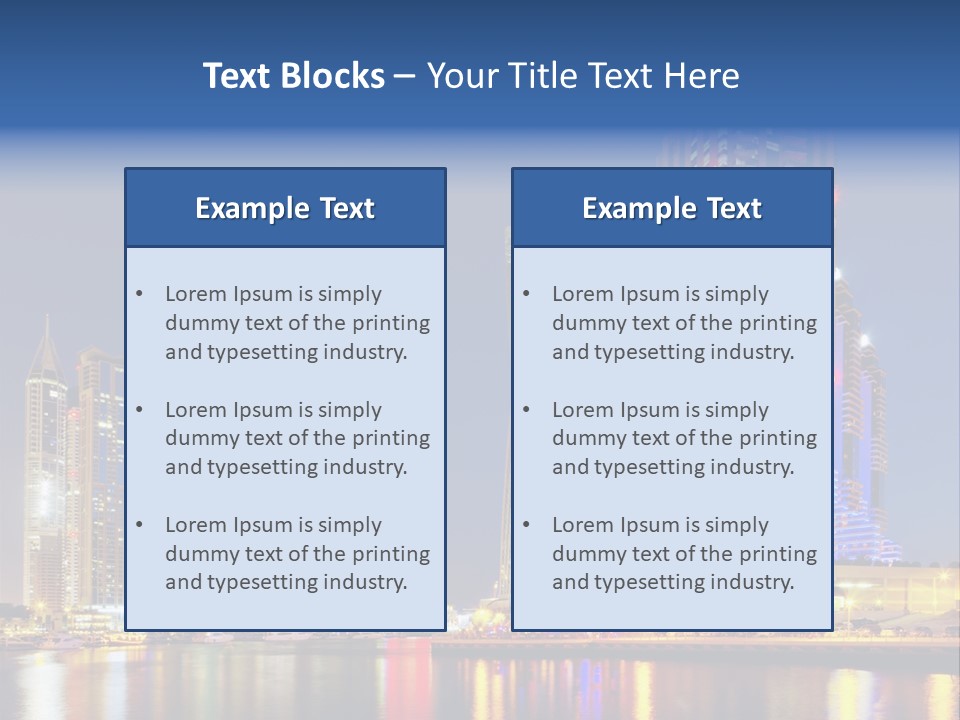 Emirates Cityscape Dubai PowerPoint Template