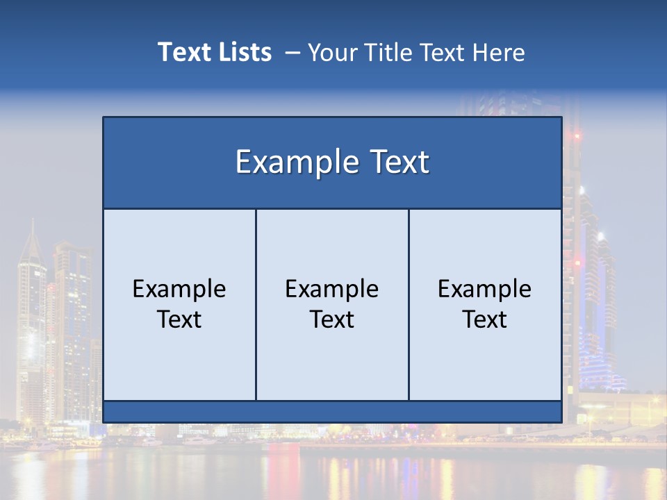Emirates Cityscape Dubai PowerPoint Template