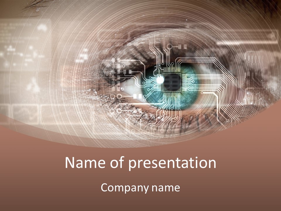 Background View Eye PowerPoint Template