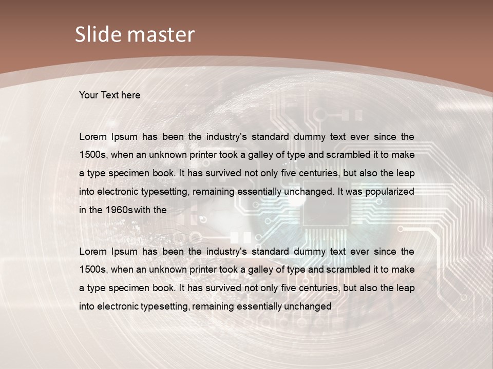 Background View Eye PowerPoint Template