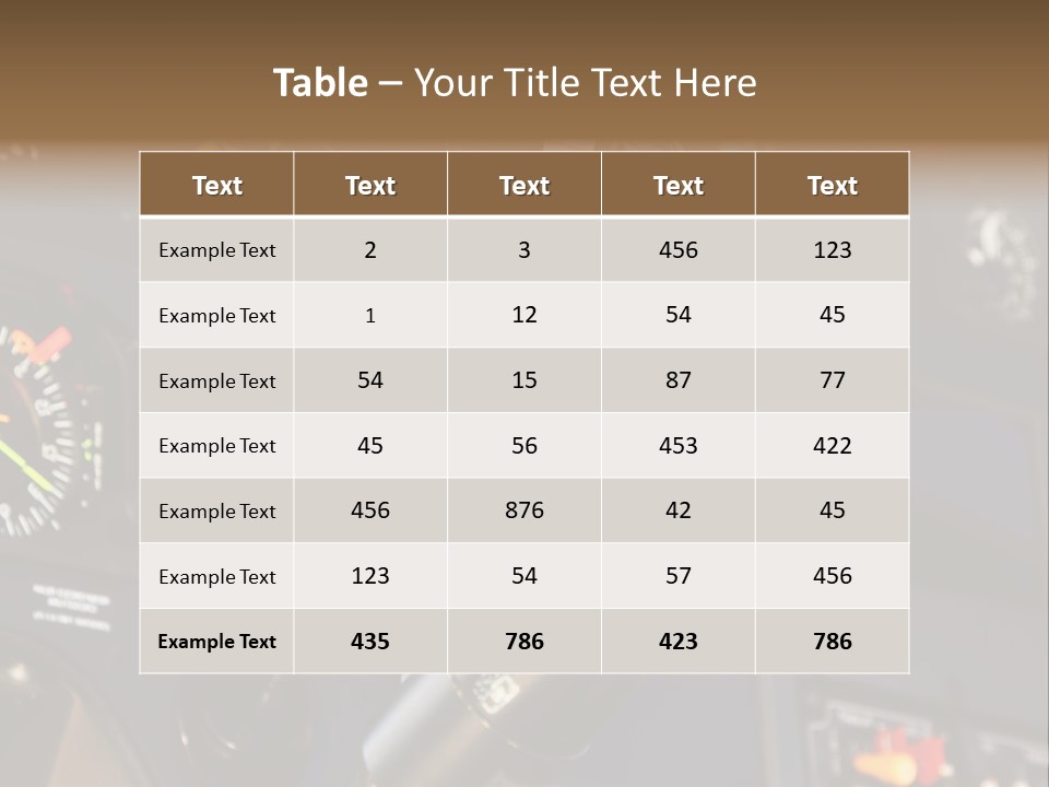 Altimeter Airplane Even PowerPoint Template