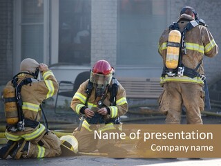 Fireproof Roof Extinguish PowerPoint Template