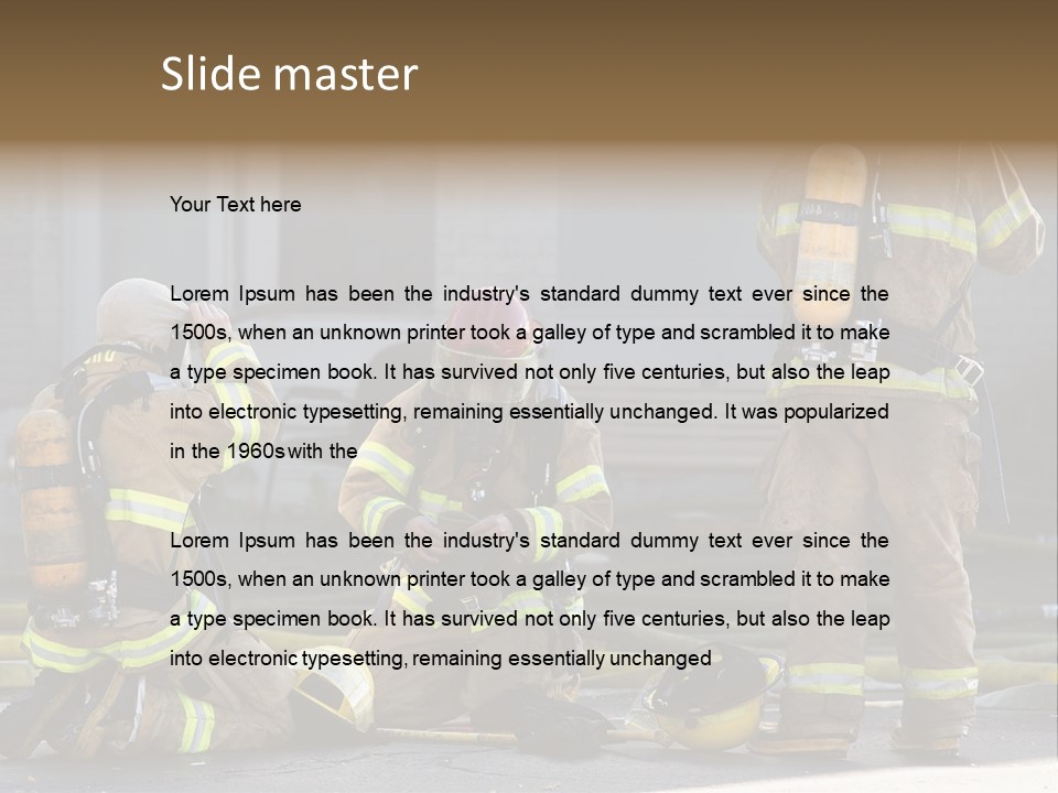 Fireproof Roof Extinguish PowerPoint Template