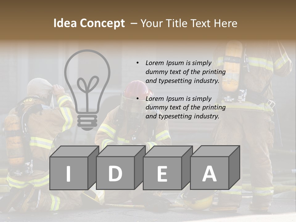 Fireproof Roof Extinguish PowerPoint Template