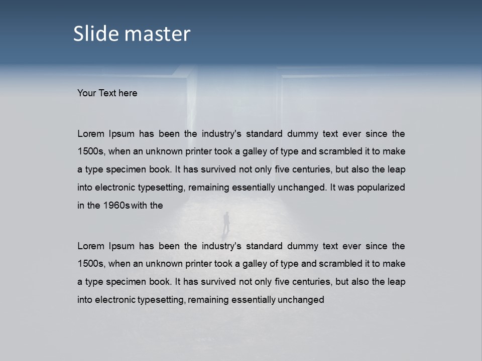 Illustration Men Labyrinth PowerPoint Template