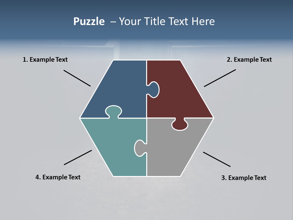 Illustration Men Labyrinth PowerPoint Template