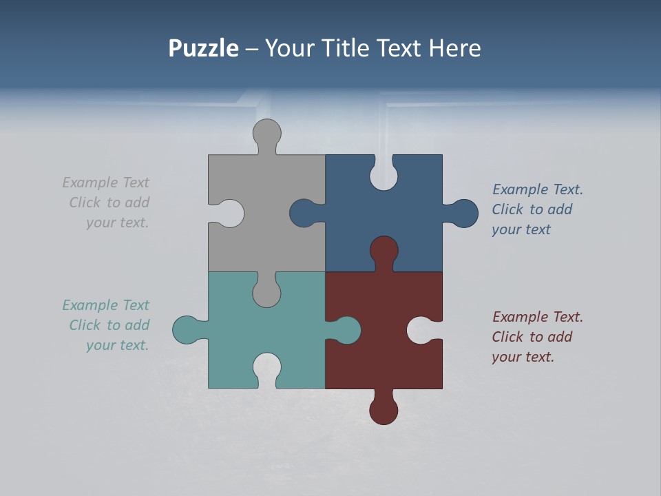 Illustration Men Labyrinth PowerPoint Template