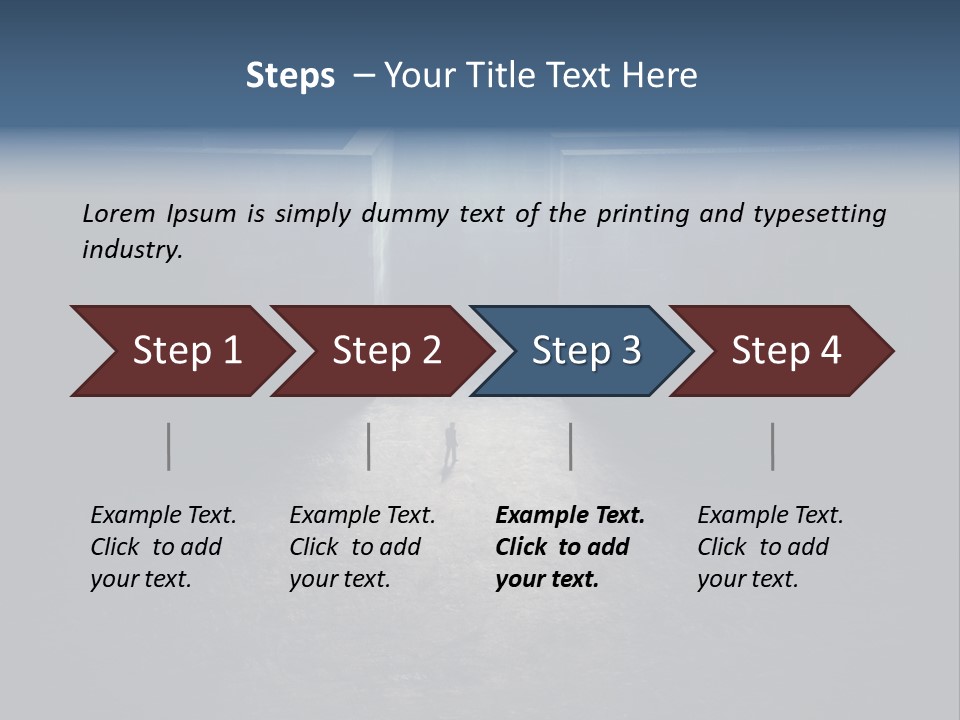 Illustration Men Labyrinth PowerPoint Template