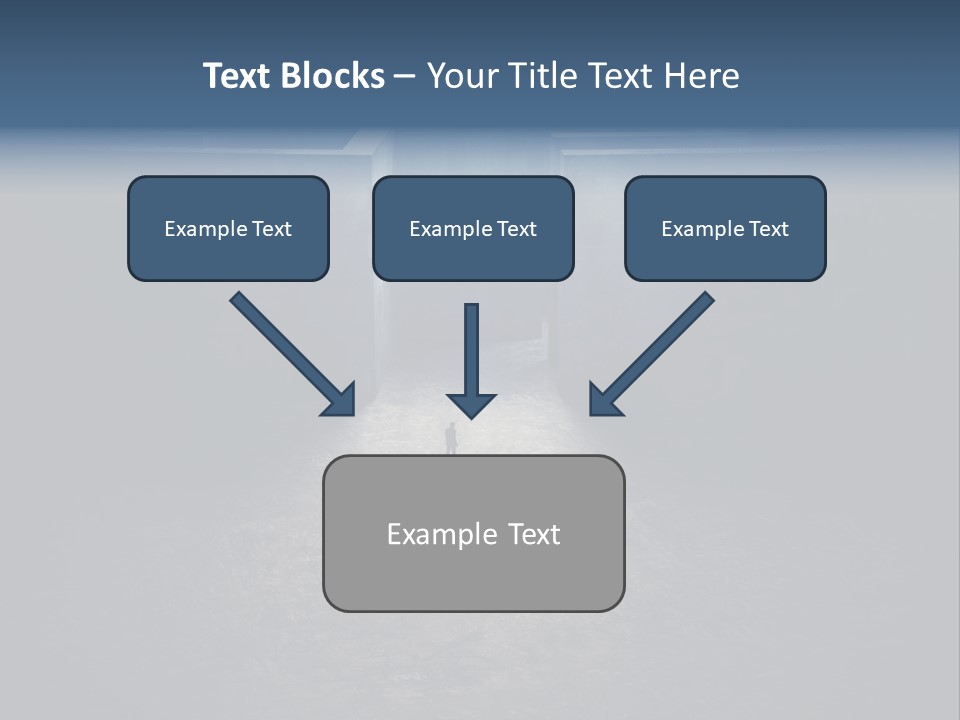 Illustration Men Labyrinth PowerPoint Template