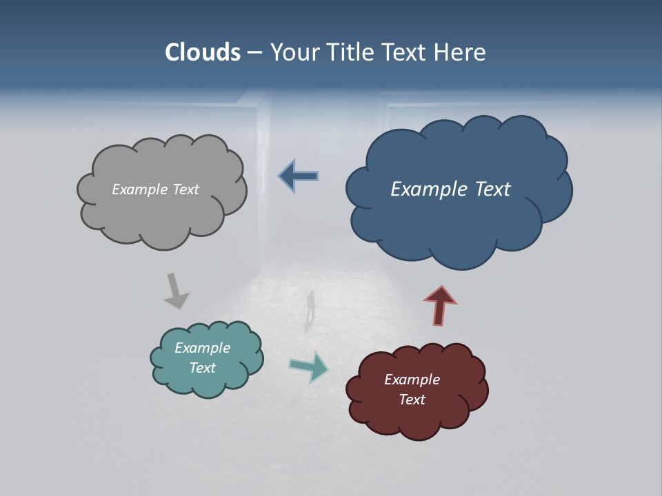 Illustration Men Labyrinth PowerPoint Template