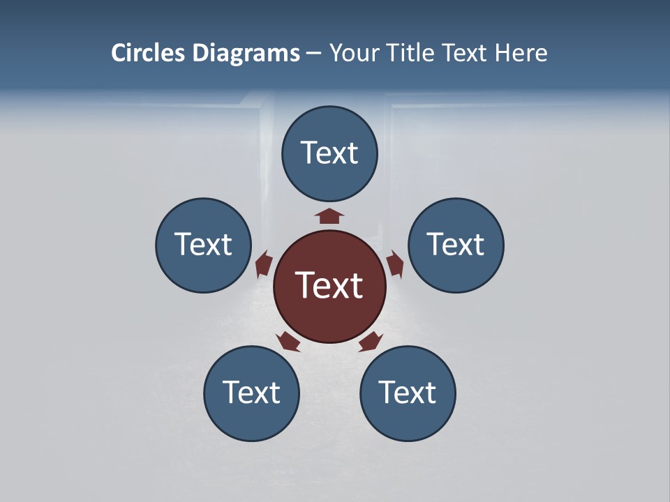 Illustration Men Labyrinth PowerPoint Template