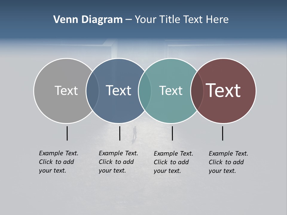 Illustration Men Labyrinth PowerPoint Template