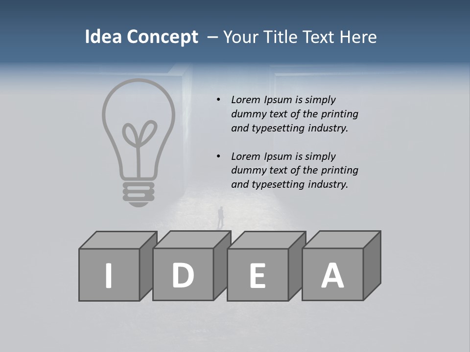 Illustration Men Labyrinth PowerPoint Template