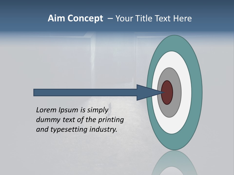 Illustration Men Labyrinth PowerPoint Template