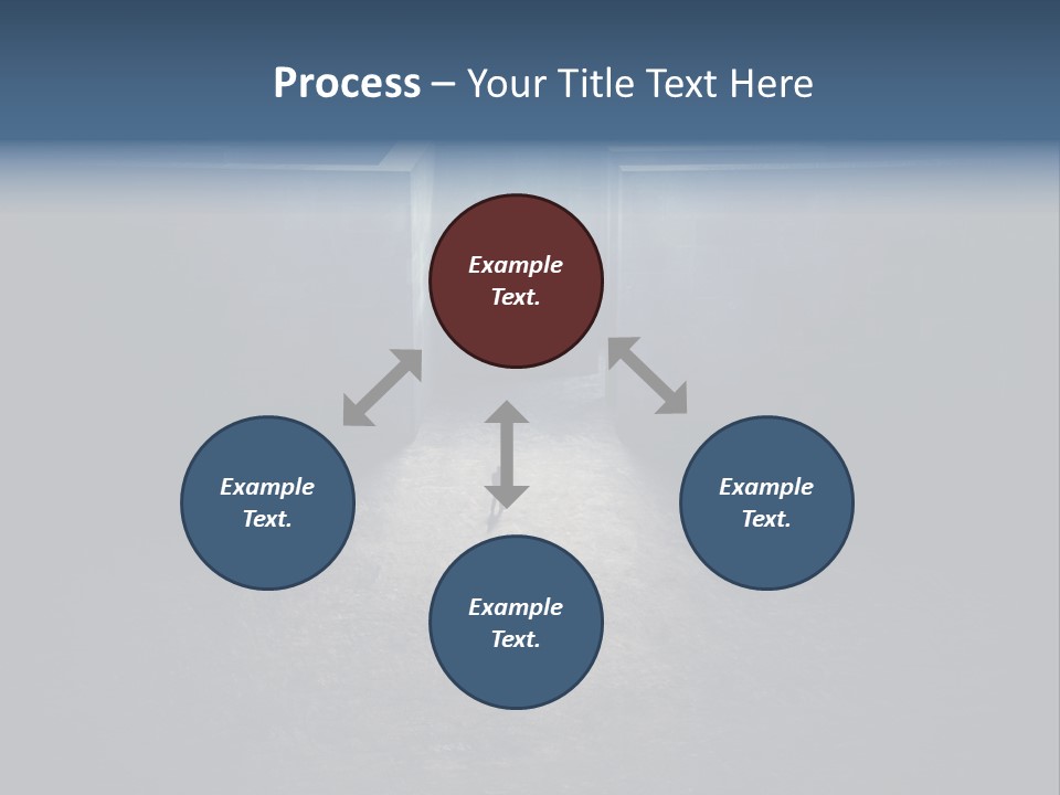 Illustration Men Labyrinth PowerPoint Template
