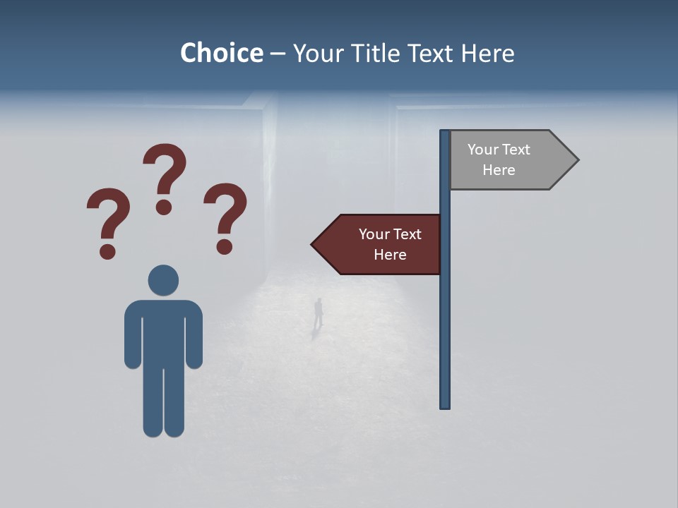 Illustration Men Labyrinth PowerPoint Template