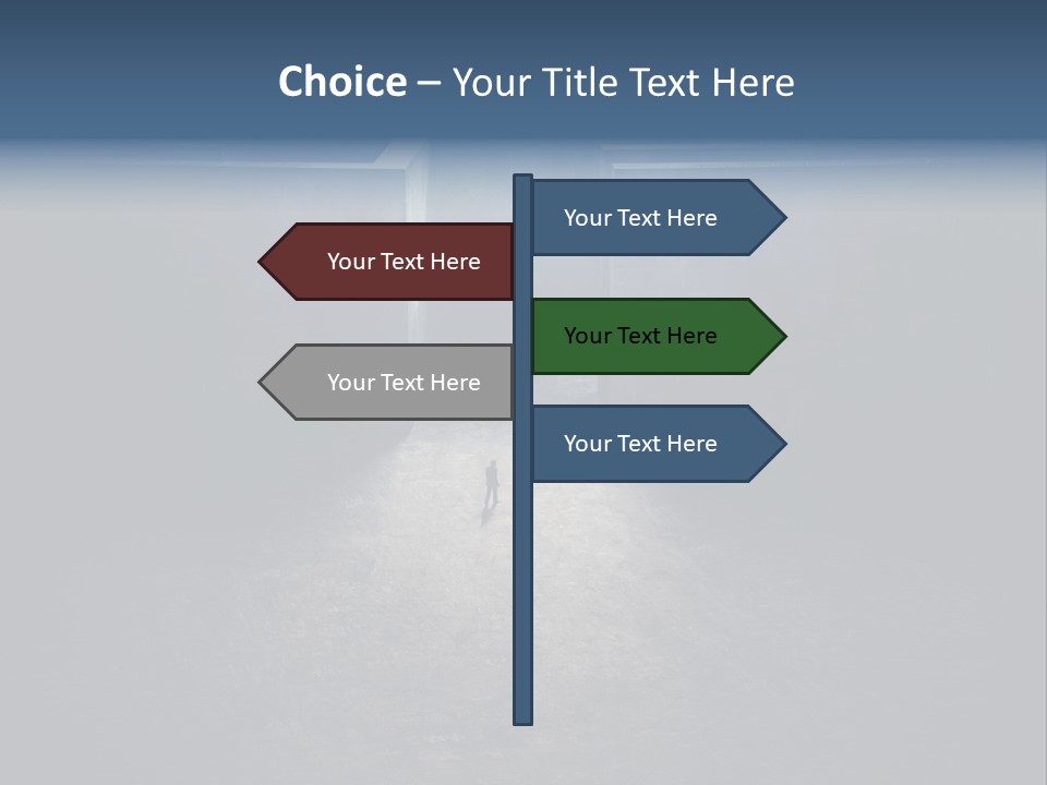 Illustration Men Labyrinth PowerPoint Template