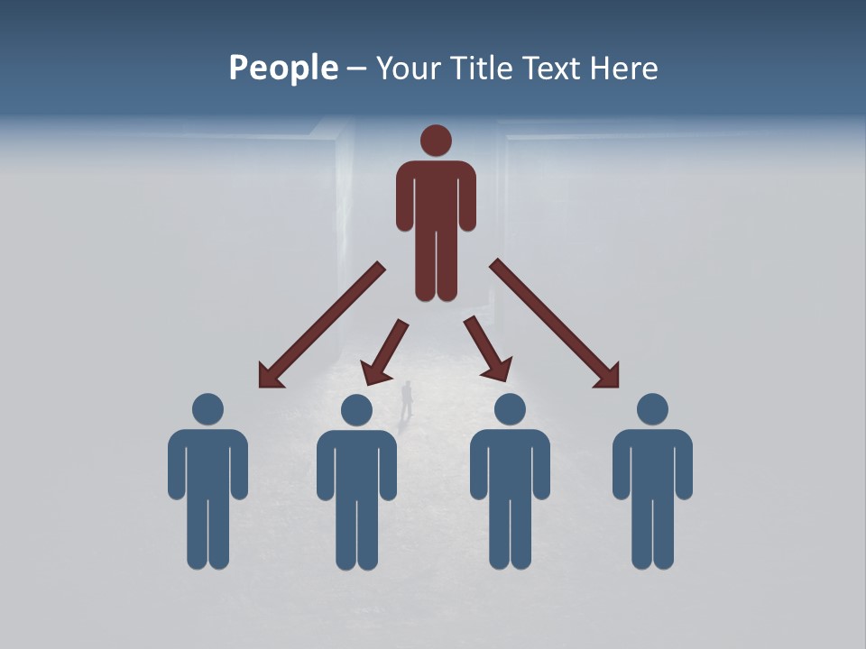Illustration Men Labyrinth PowerPoint Template