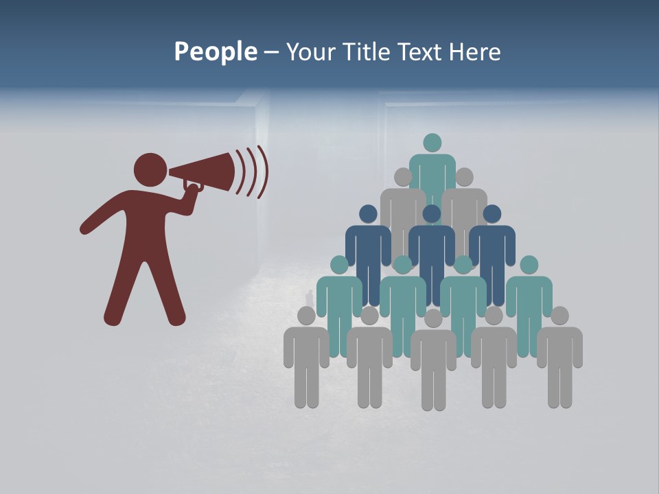 Illustration Men Labyrinth PowerPoint Template