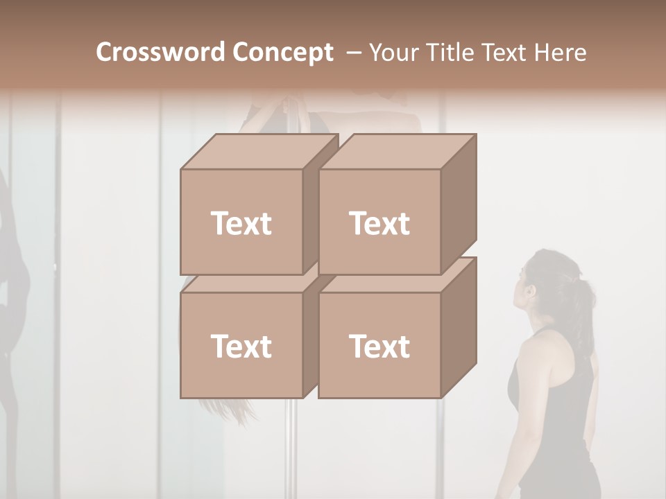 Cute Instructor Supervising PowerPoint Template