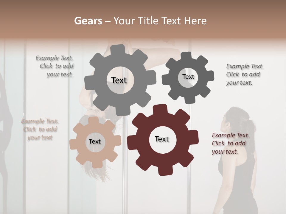 Cute Instructor Supervising PowerPoint Template