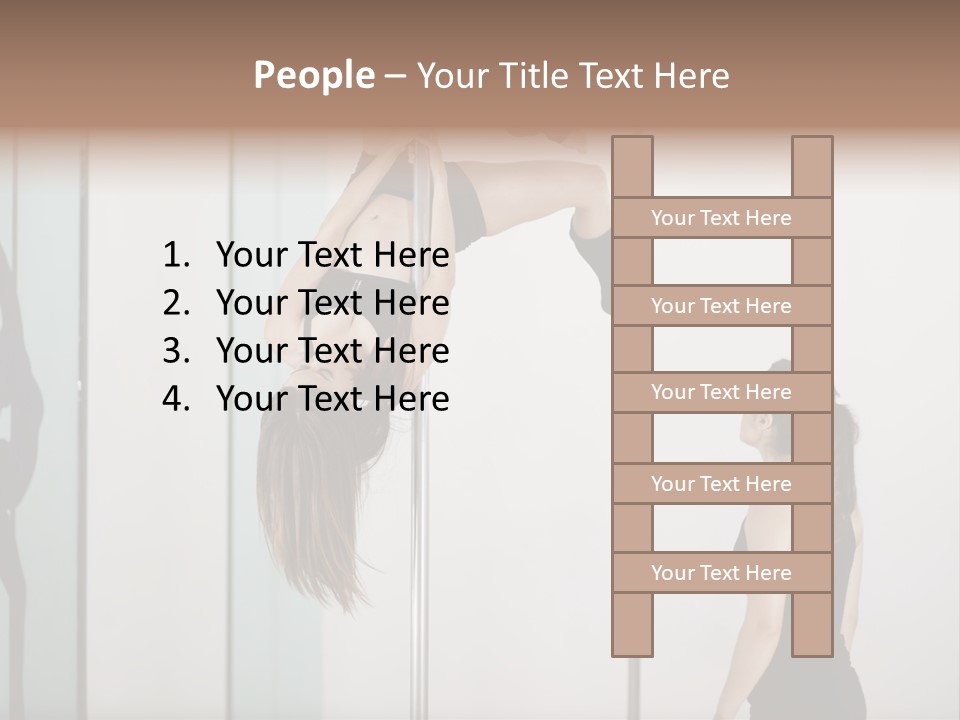 Cute Instructor Supervising PowerPoint Template