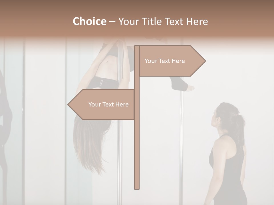 Cute Instructor Supervising PowerPoint Template