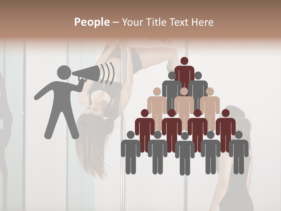 Cute Instructor Supervising PowerPoint Template