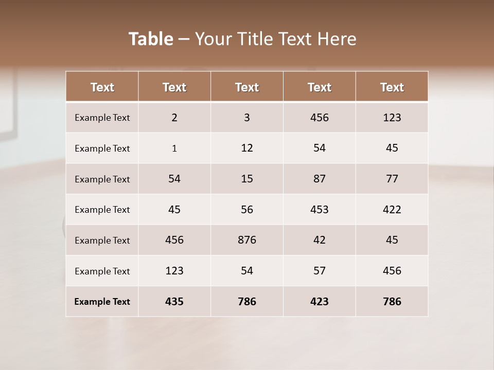 Table Beautiful Training PowerPoint Template