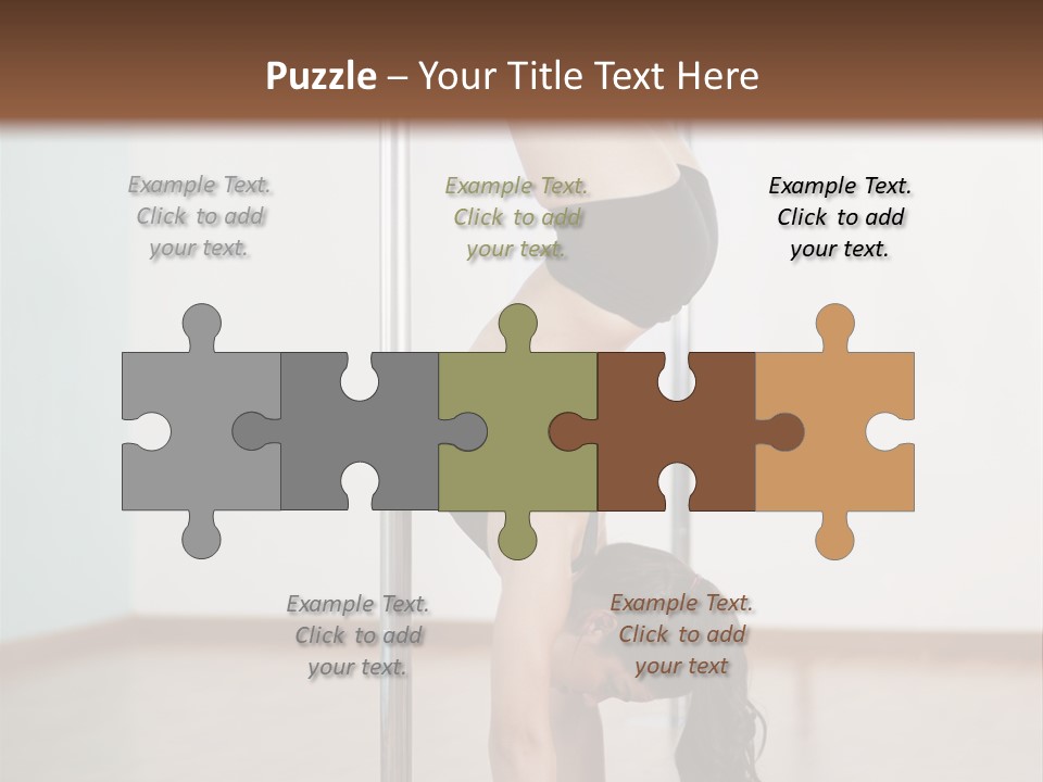 Female Girl Exercise PowerPoint Template