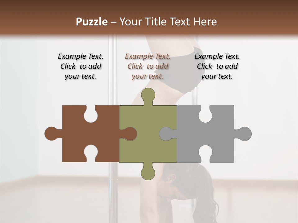 Female Girl Exercise PowerPoint Template