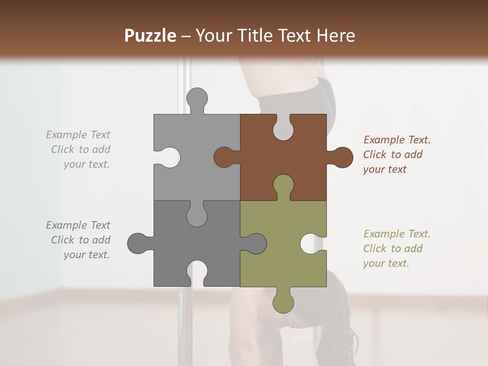 Female Girl Exercise PowerPoint Template