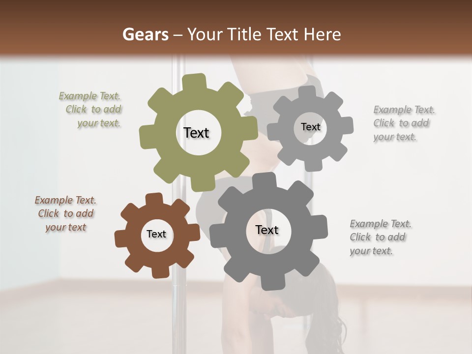 Female Girl Exercise PowerPoint Template