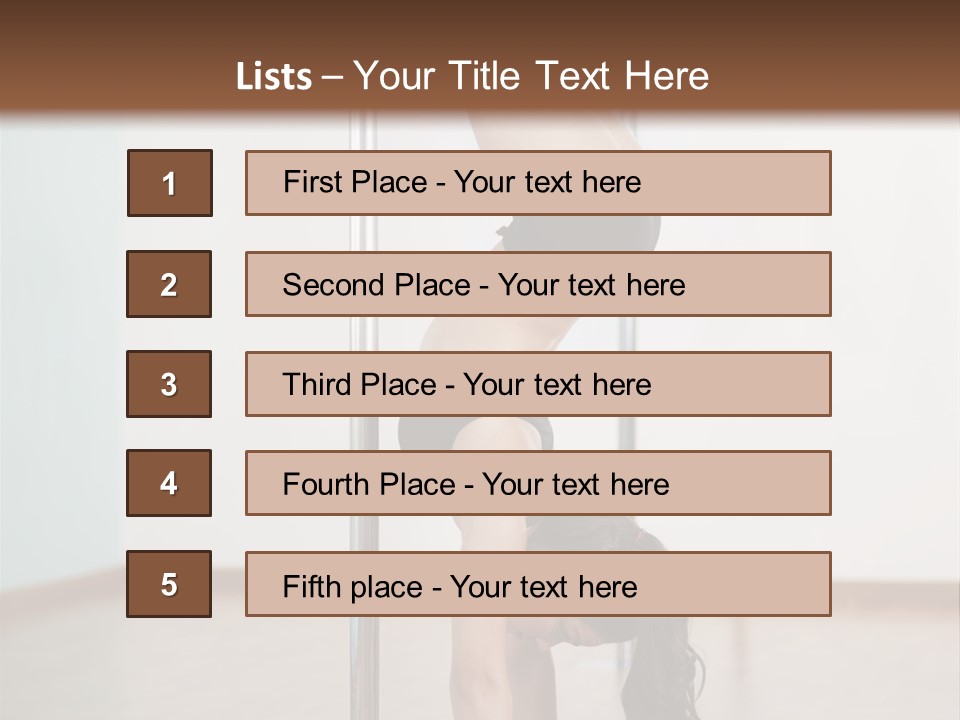 Female Girl Exercise PowerPoint Template