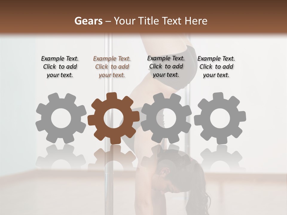 Female Girl Exercise PowerPoint Template