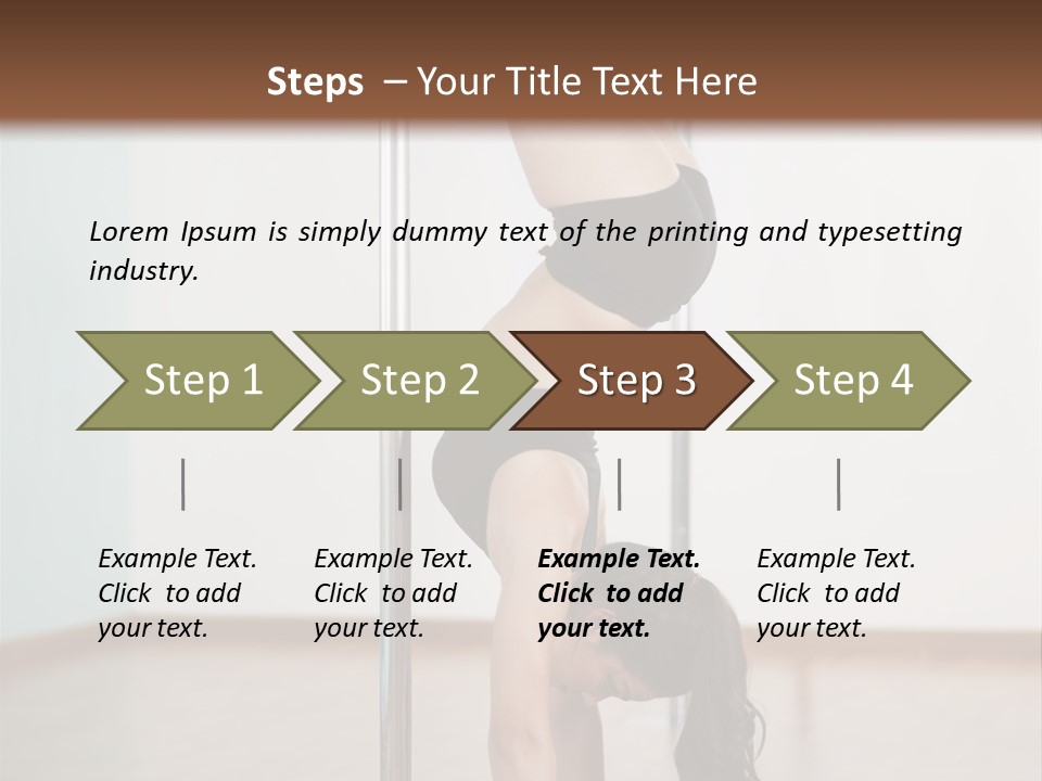 Female Girl Exercise PowerPoint Template