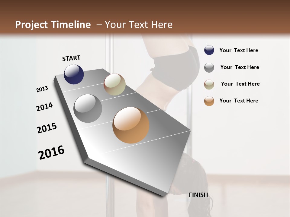 Female Girl Exercise PowerPoint Template