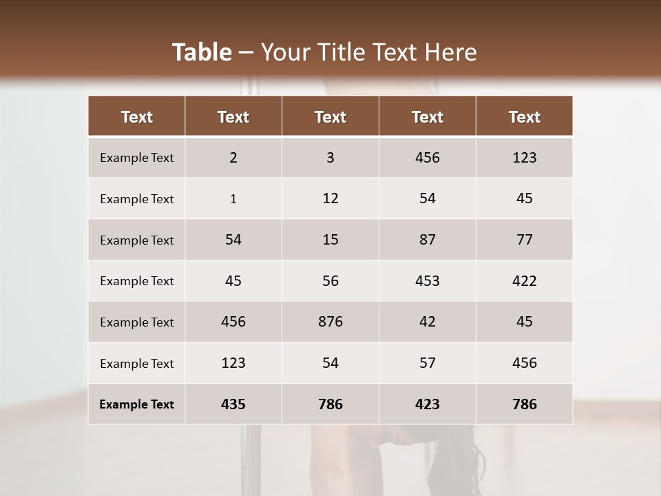 Female Girl Exercise PowerPoint Template