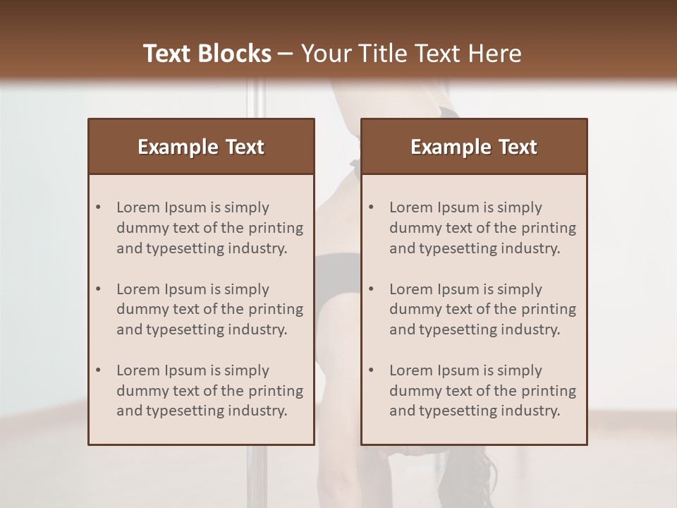 Female Girl Exercise PowerPoint Template