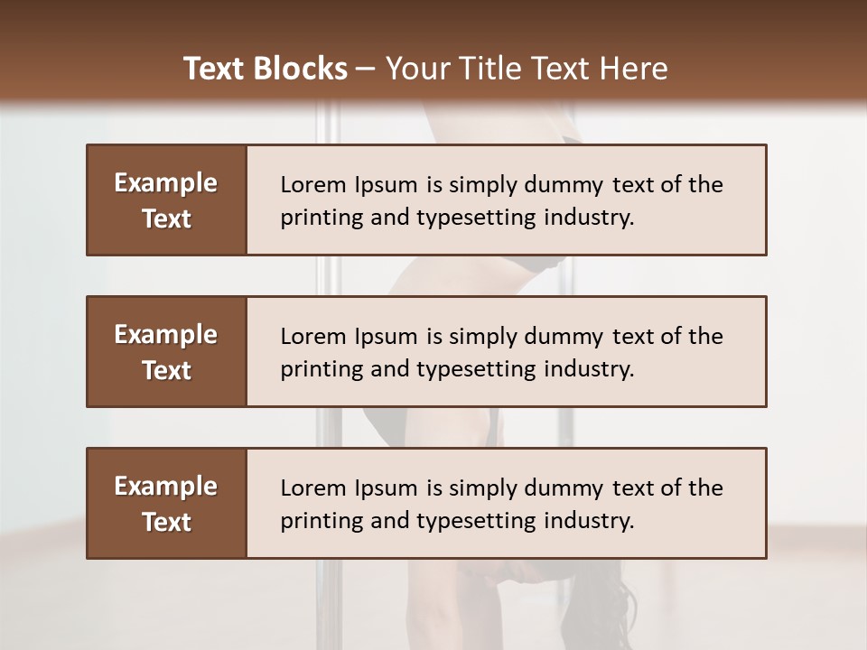 Female Girl Exercise PowerPoint Template