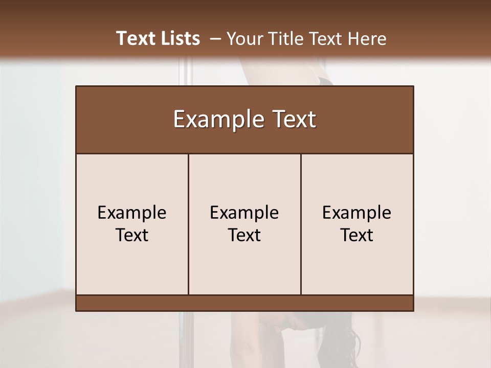 Female Girl Exercise PowerPoint Template