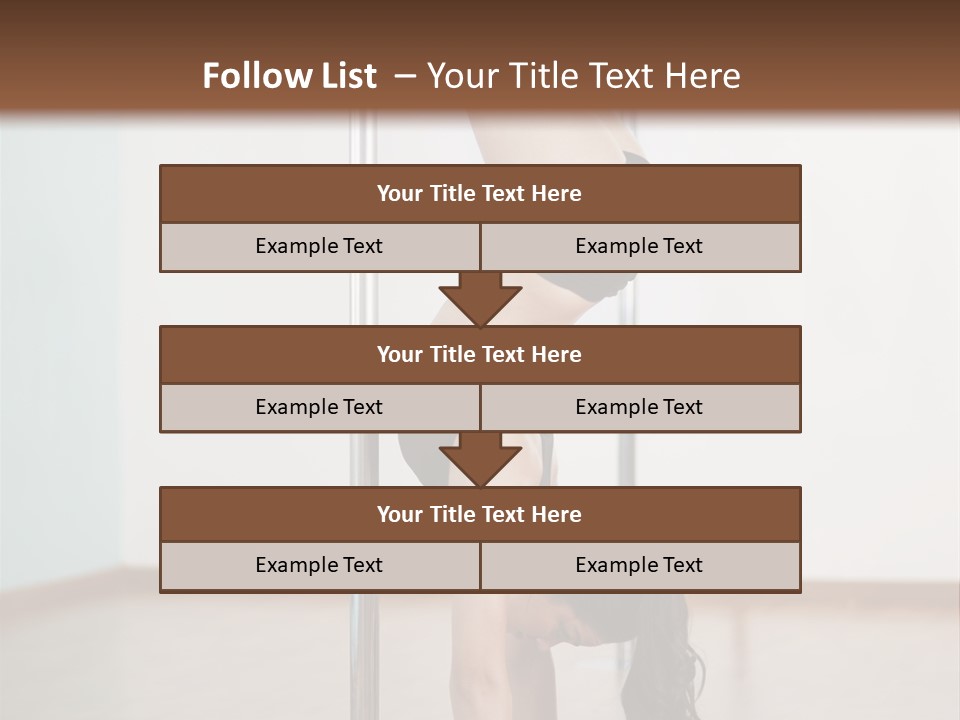 Female Girl Exercise PowerPoint Template