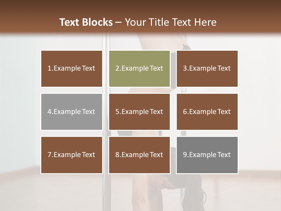 Female Girl Exercise PowerPoint Template