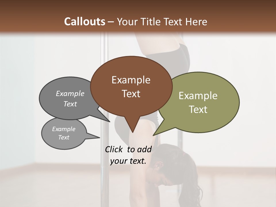 Female Girl Exercise PowerPoint Template