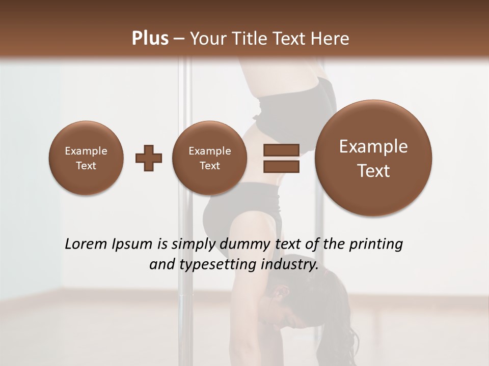 Female Girl Exercise PowerPoint Template