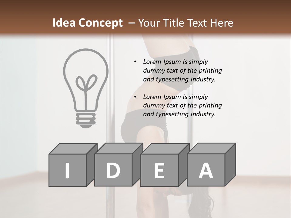 Female Girl Exercise PowerPoint Template