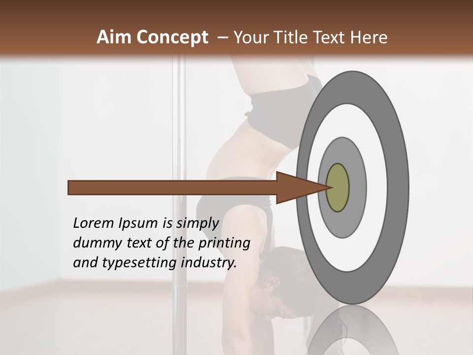 Female Girl Exercise PowerPoint Template