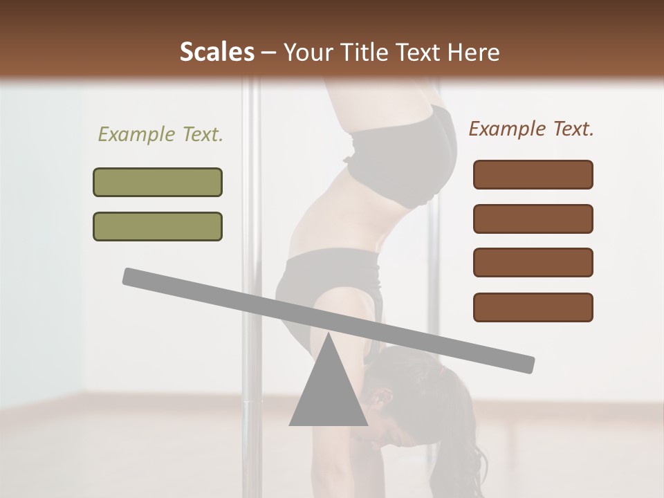 Female Girl Exercise PowerPoint Template