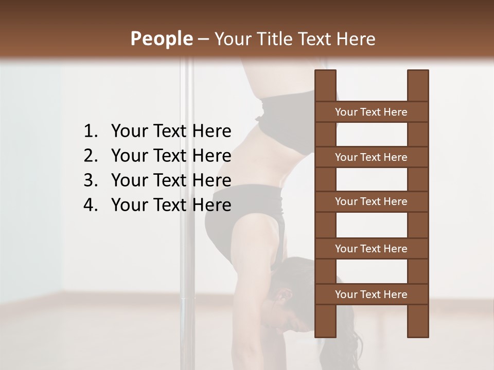 Female Girl Exercise PowerPoint Template